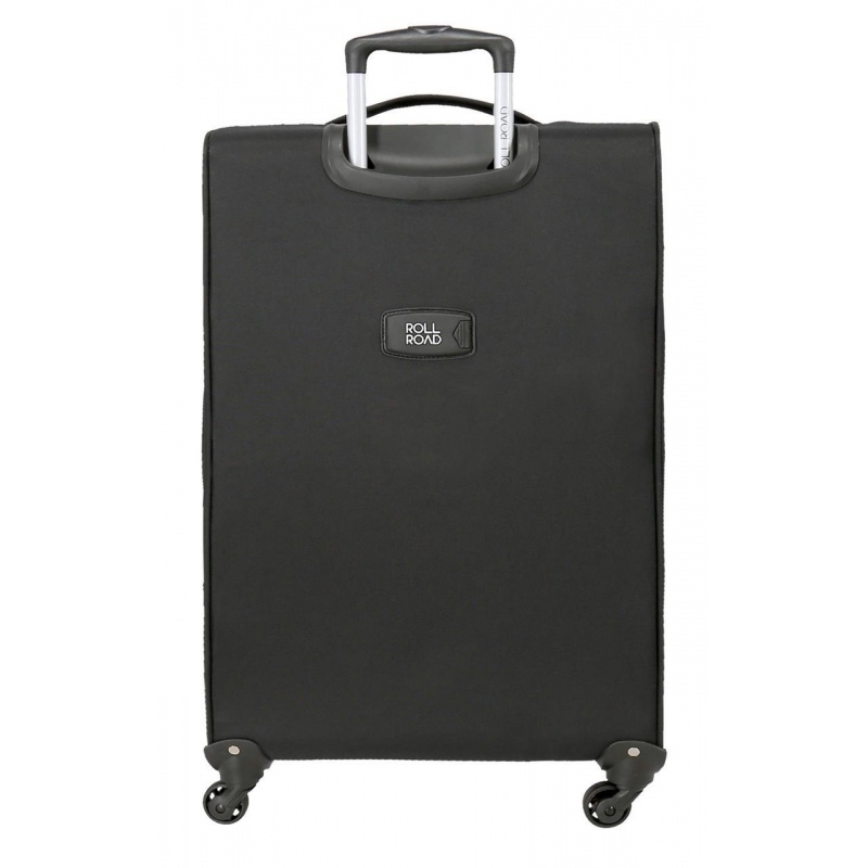 Veľký textilný kufor Roll Road Royce Black 76x48x29 cm 93L – cestovný kufor na dovolenku