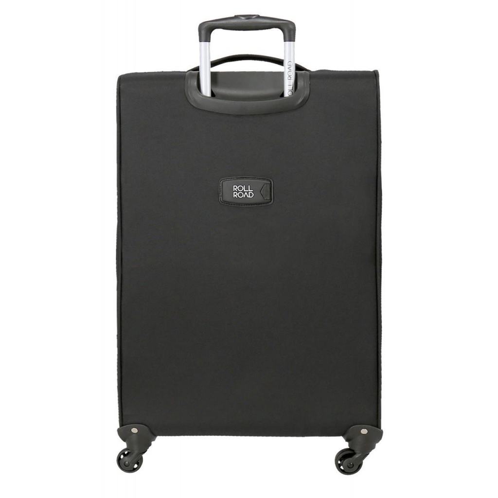 Veľký textilný kufor Roll Road Royce Black 76x48x29 cm 93L – cestovný kufor na dovolenku