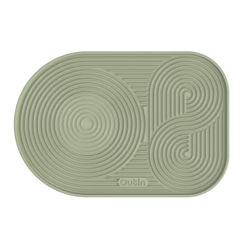 OutIn Silicone Coffee Mat zelená – silikónová podložka pod kávovar