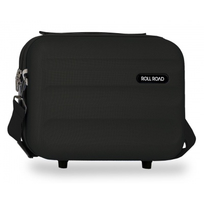 Kozmetický kufrík Roll Road Flex Black ABS 29 cm – čierny