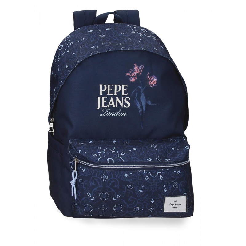 Školní batoh Pepe Jeans Lenay Marine 44 cm - dvoukomorový modrý