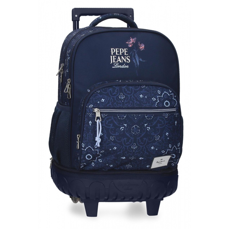 Školní batoh na kolečkách Pepe Jeans Lenay Marine 43 cm