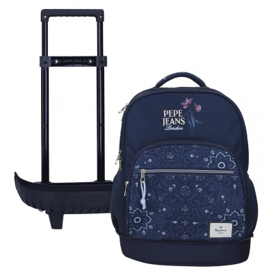 Školský batoh na kolieskach Pepe Jeans Lenay Marine 43 cm