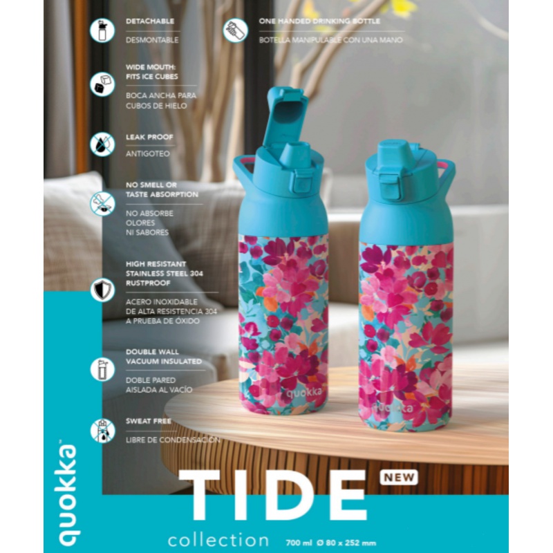 Quokka Tide, Nerezová termofľaša All Over Botanic, 700ml, 40237