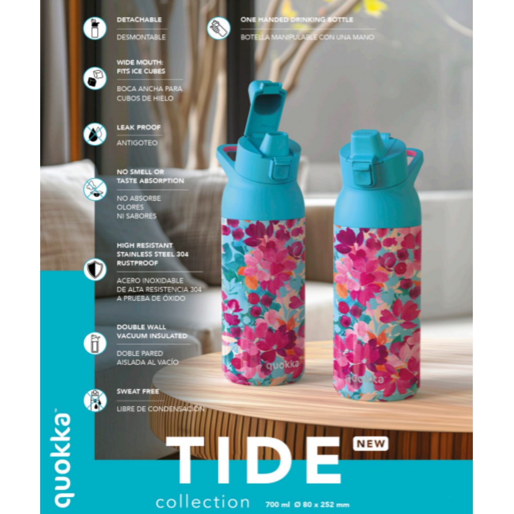 Quokka Tide, Nerezová termofľaša All Over Botanic, 700ml, 40237