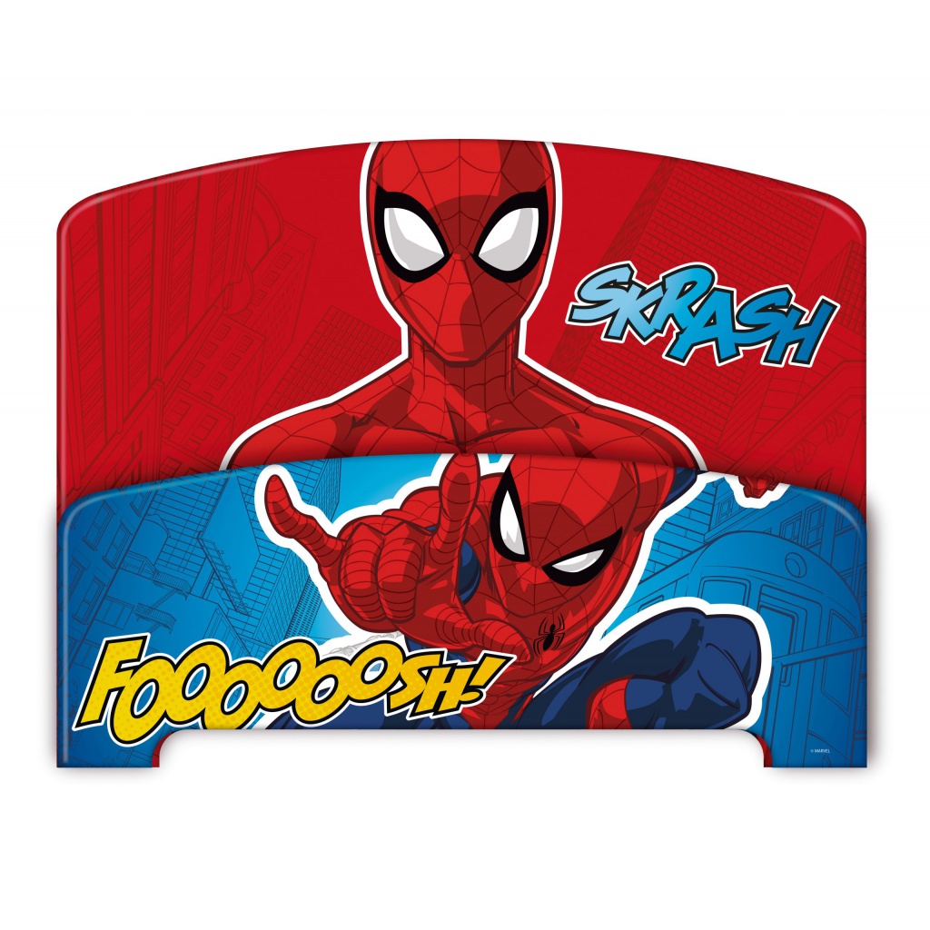 Dětská postel Spider-Man je ideální jako první velká postel pro děti od 3 let. Pevná dřevěná konstrukce s MDF panely, ochranný