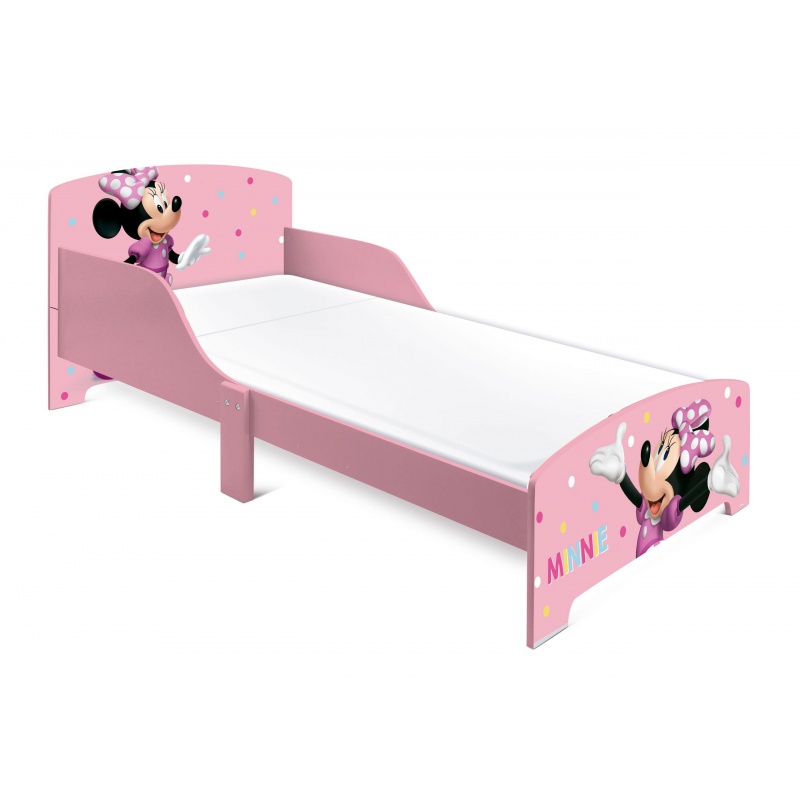 Dětská postel Minnie Mouse 70×140 cm | Dřevěná postel s roštem