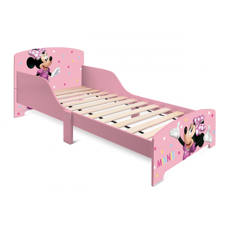 Detská posteľ Minnie Mouse 70×140 cm | Drevená posteľ s roštom