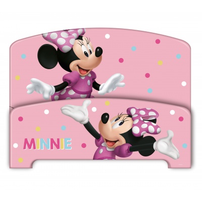 Detská posteľ Minnie Mouse 70×140 cm | Drevená posteľ s roštom