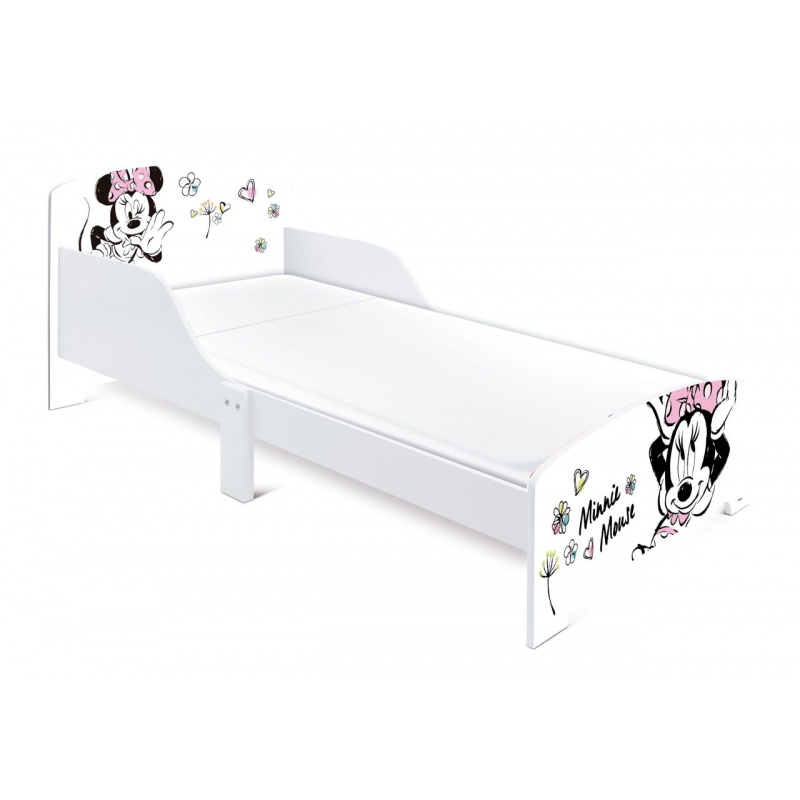 Detská posteľ Minnie Mouse 70×140 cm | Disney posteľ s roštom
