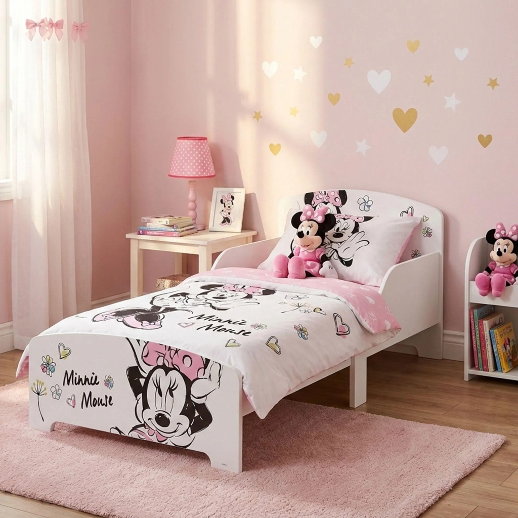 Detská posteľ Minnie Mouse 70×140 cm | Disney posteľ s roštom