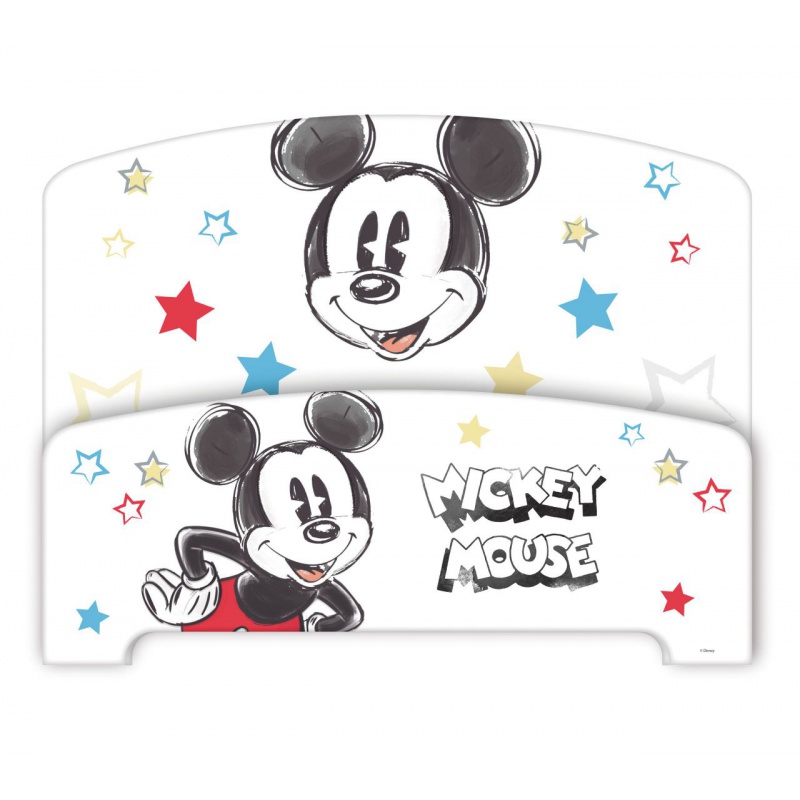 Detská posteľ Mickey Mouse 70×140 cm | Biela Disney posteľ
