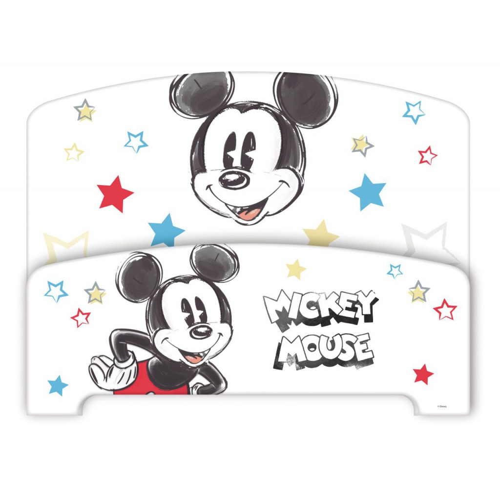 Detská posteľ Mickey Mouse 70×140 cm | Biela Disney posteľ
