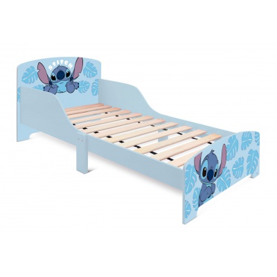 Dětská postel Lilo & Stitch je ideální první velkou postelí pro děti od 3 let. Pevná dřevěná konstrukce s MDF panely, ochr