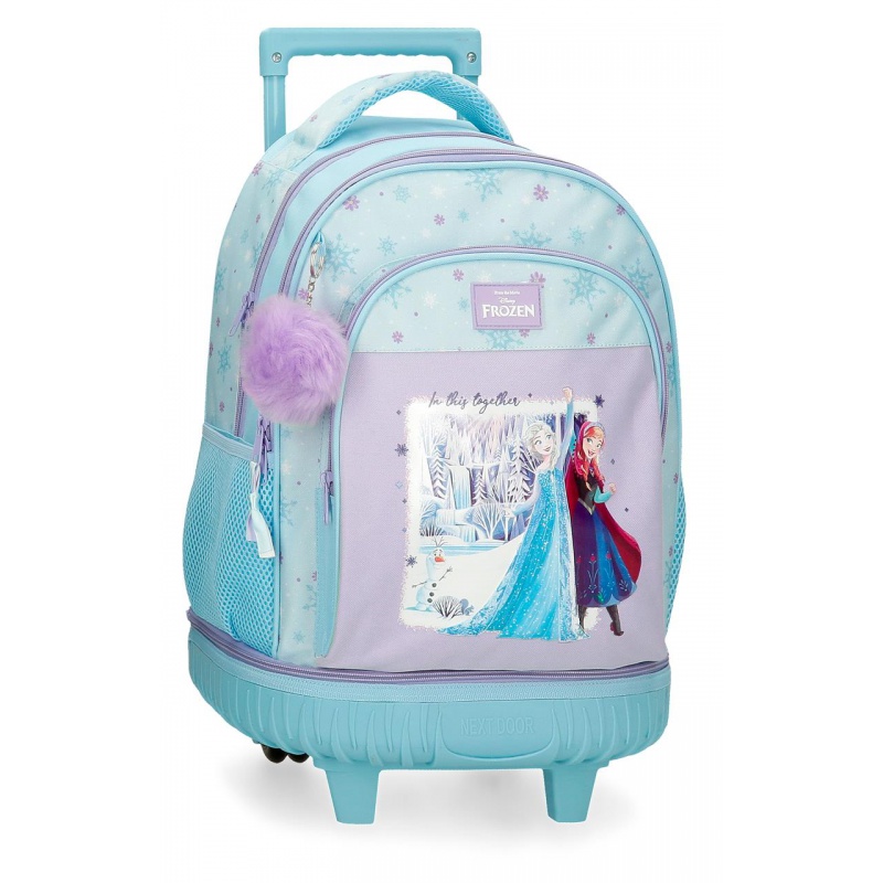 Dětský batoh na kolečkách Disney Frozen In This Together je praktickým společníkem do školy, na kroužky i výlety. Díky výsuvně