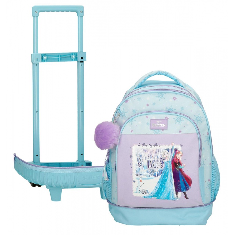 Dětský batoh na kolečkách Disney Frozen In This Together je praktickým společníkem do školy, na kroužky i výlety. Díky výsuvně