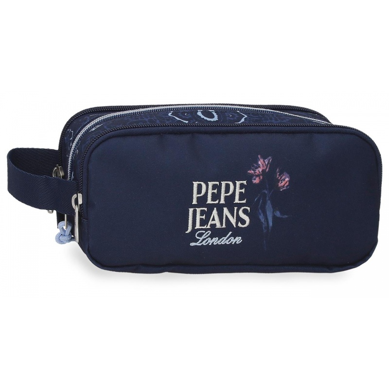 Školní tříkomorový penál Pepe Jeans Lenay Marine
