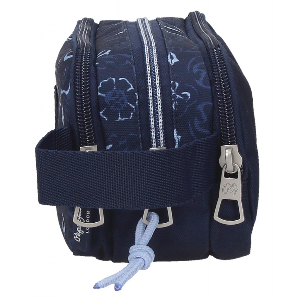 Školní tříkomorový penál Pepe Jeans Lenay Marine