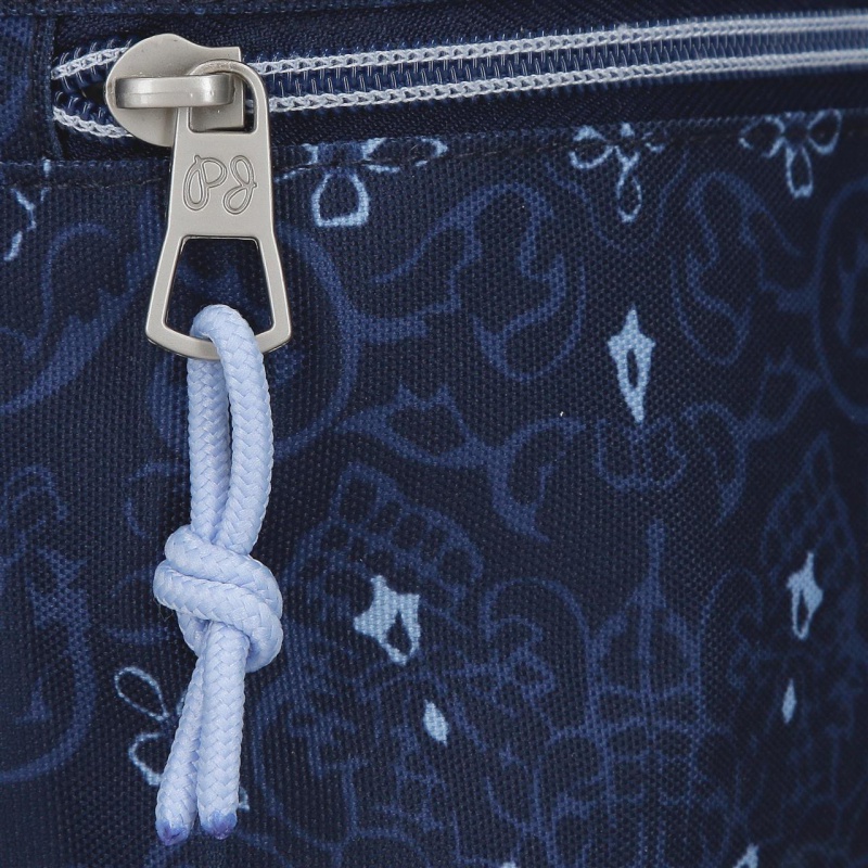 Školní tříkomorový penál Pepe Jeans Lenay Marine