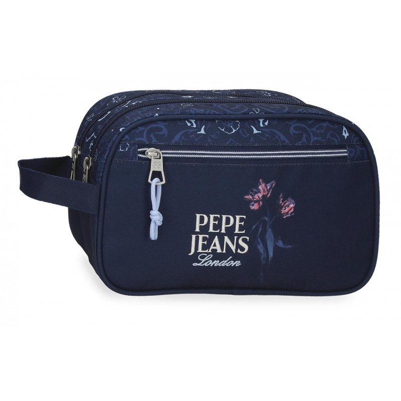 Dvojkomorová kozmetická taška Pepe Jeans Lenay Marine