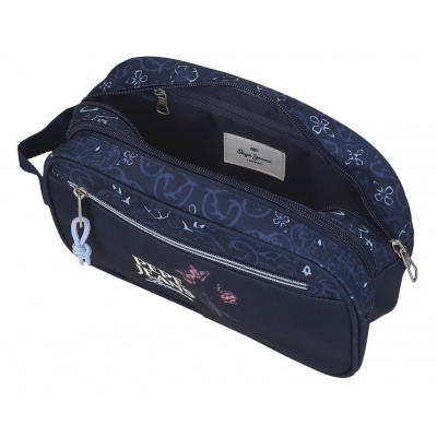 Dvojkomorová kozmetická taška Pepe Jeans Lenay Marine