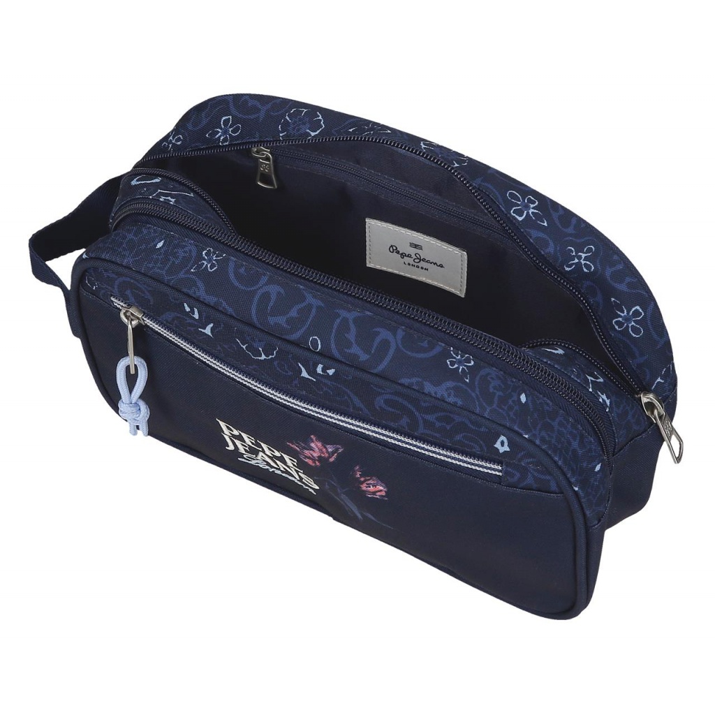 Dvojkomorová kozmetická taška Pepe Jeans Lenay Marine