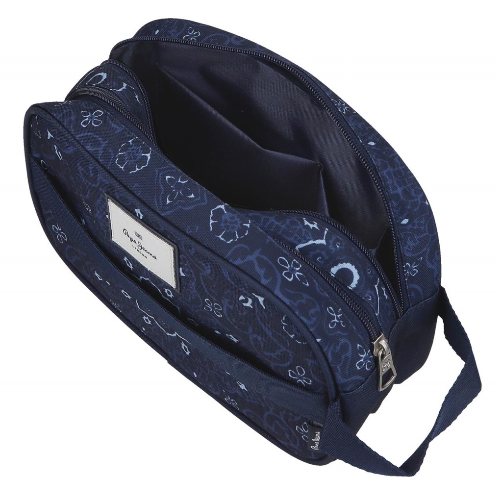 Dvojkomorová kozmetická taška Pepe Jeans Lenay Marine
