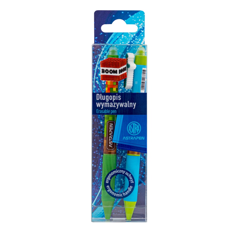 Gumovací klik pero AstraPEN Oops! Minecraft Pixel One 0,5 mm 2 ks