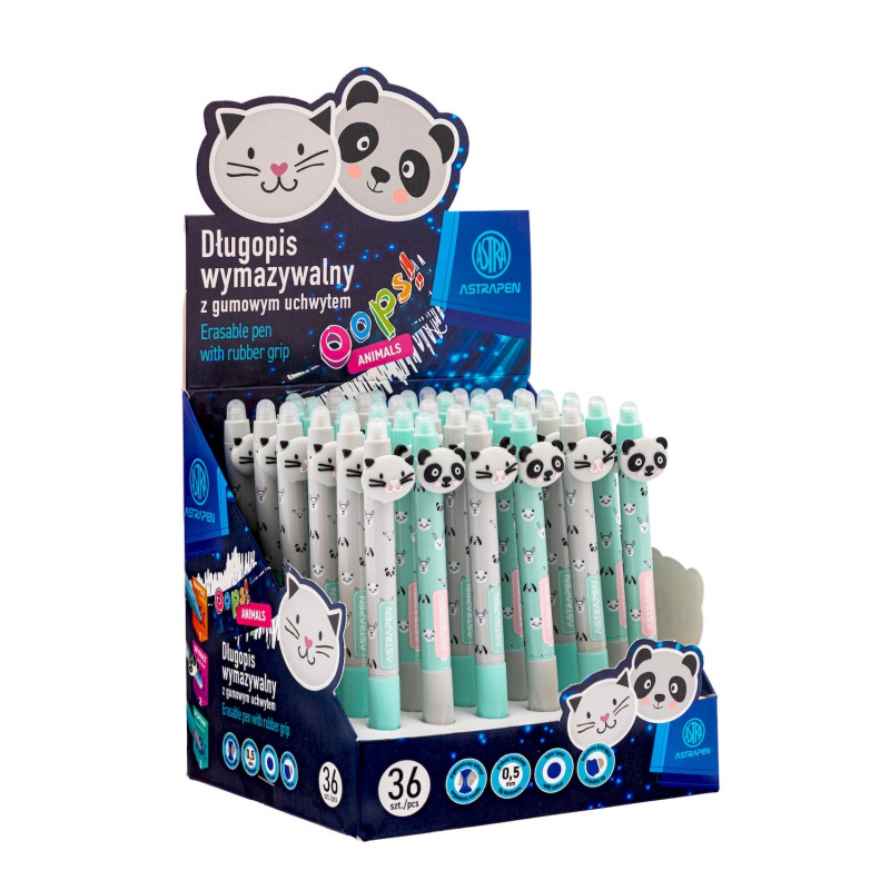 Gumovacie klik pero AstraPEN Oops! Animals 0,5 mm