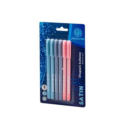Guľôčkové perá Astra Pen Satin 0,7 mm – 6 ks