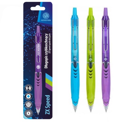 Gélové pero Astra Pen ZX Speed 0,5 mm – rýchloschnúce