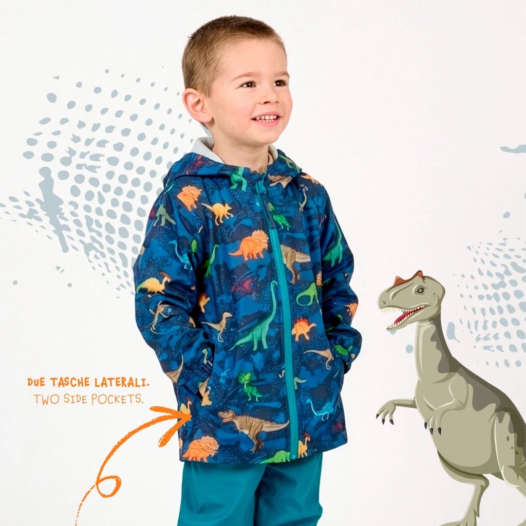Detský nepremokavý set Perletti Dinosaurs M 4–5 rokov