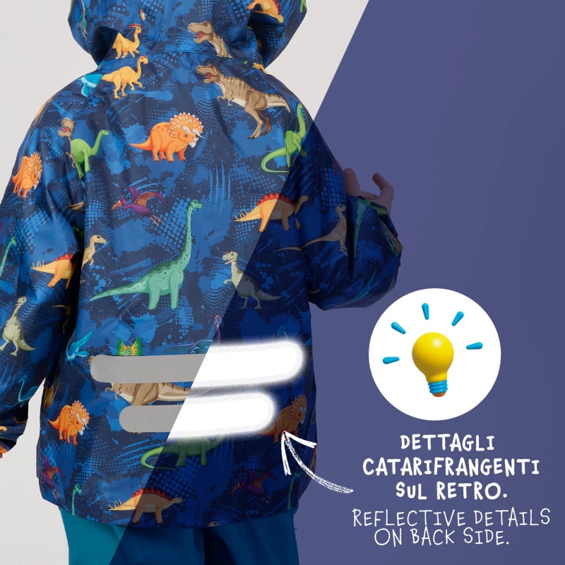 Dětský nepromokavý set Perletti Dinosaurs L 6–7 let
