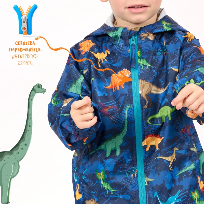 Dětský nepromokavý set Perletti Dinosaurs L 6–7 let