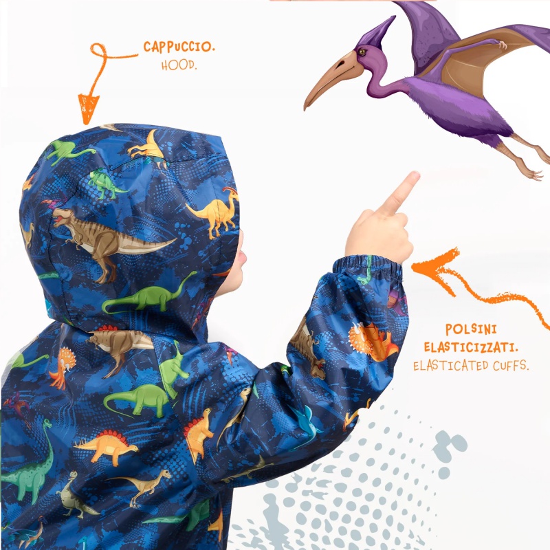 Detský nepremokavý set Perletti Dinosaurs L 6–7 rokov