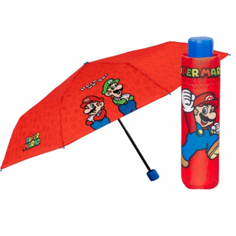 Detský skladací dáždnik Super Mario 91 cm Perletti Kids