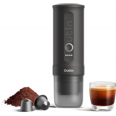 OutIn Nano přenosný espresso kávovar Space Grey s pouzdrem