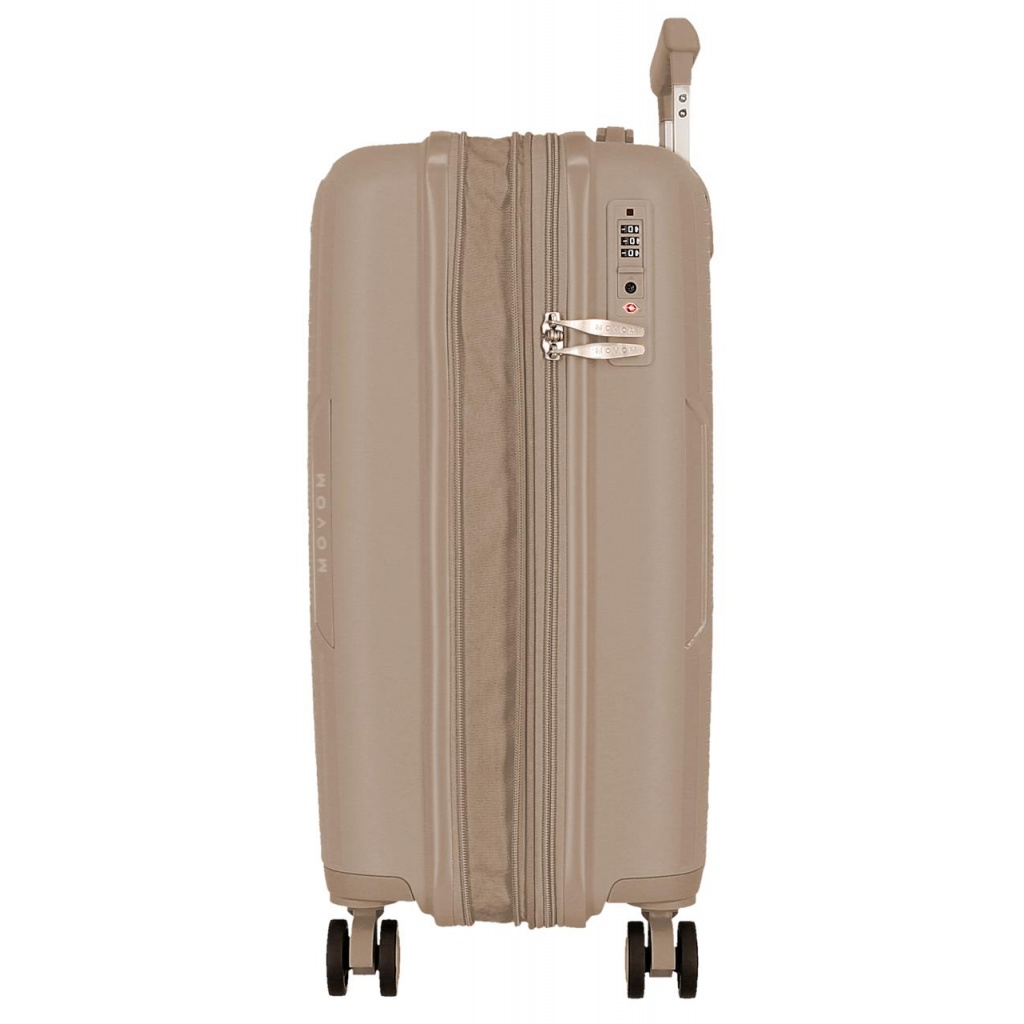 Kabinový kufr Movom Inari Champagne 55 cm | Rozšiřitelný PP kufr s TSA