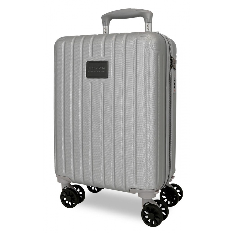 Kabinový kufr Movem Timber Silver 40 cm | Odnímatelná kolečka, 24 l