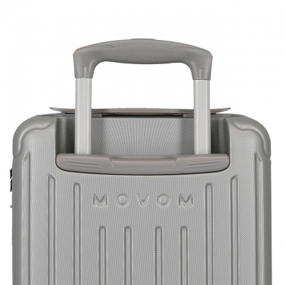 Kabinový kufr Movem Timber Silver 40 cm | Odnímatelná kolečka, 24 l