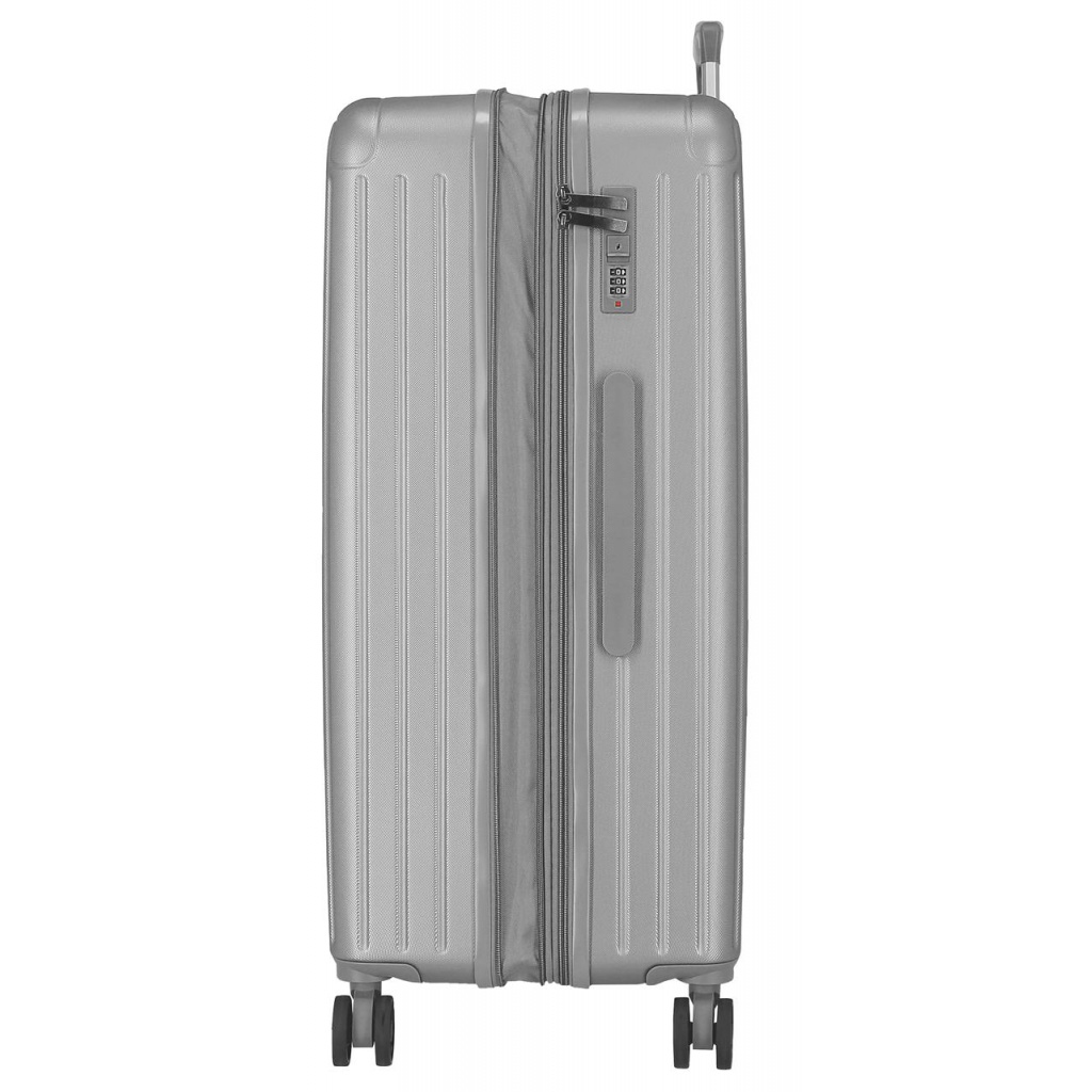 Velký kufr MOVEM Timber Silver 78 cm | Odnímatelná kolečka, TSA, rozšiřitelný 108 l