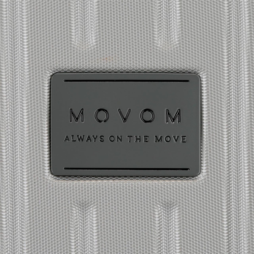 Velký kufr MOVEM Timber Silver 78 cm | Odnímatelná kolečka, TSA, rozšiřitelný 108 l