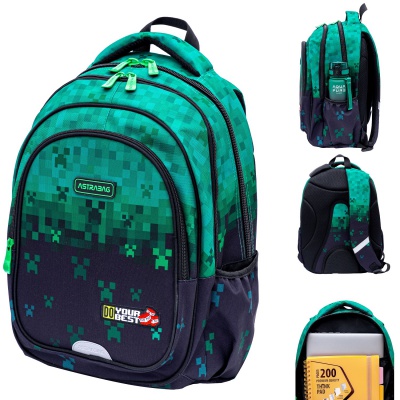 Objevte dokonalého společníka pro vaše školní dobrodružství s batohem AstraBAG. Ergonomický design, prostorné komory a odolný
