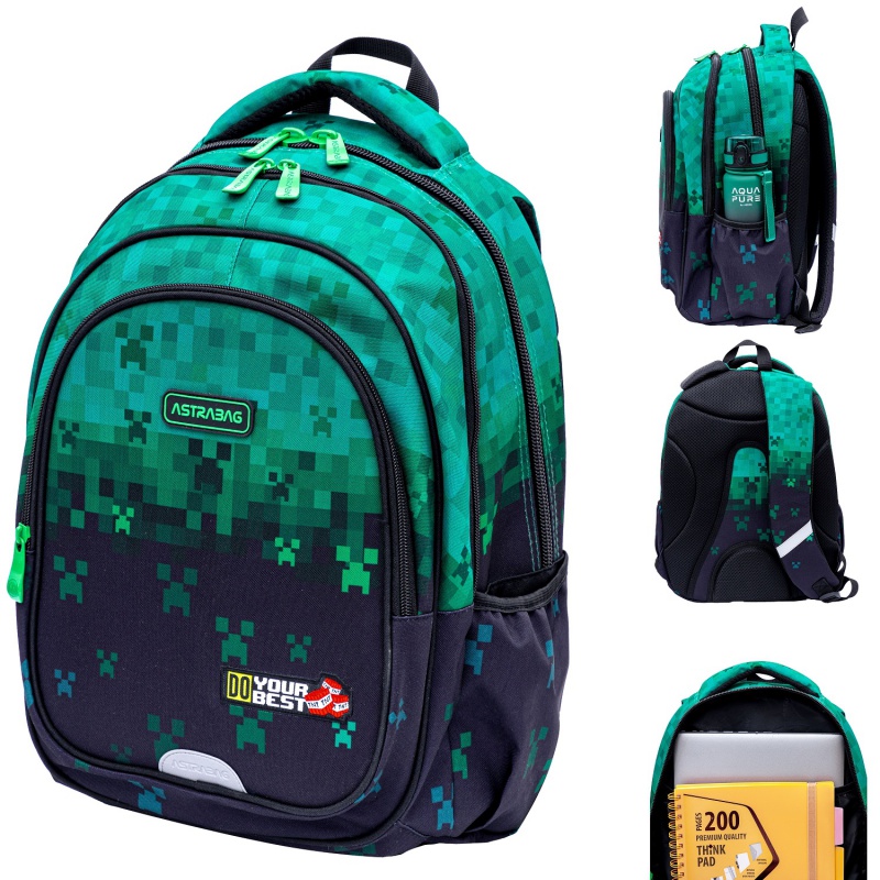 Objevte dokonalého společníka pro vaše školní dobrodružství s batohem AstraBAG. Ergonomický design, prostorné komory a odolný