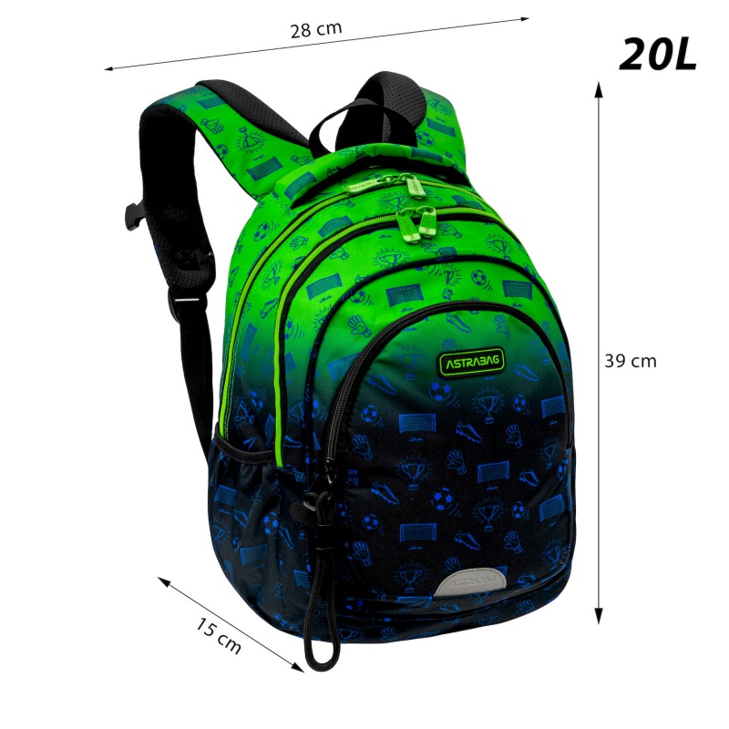 Školský batoh AstraBAG OMBRE FOOTBALL AB330