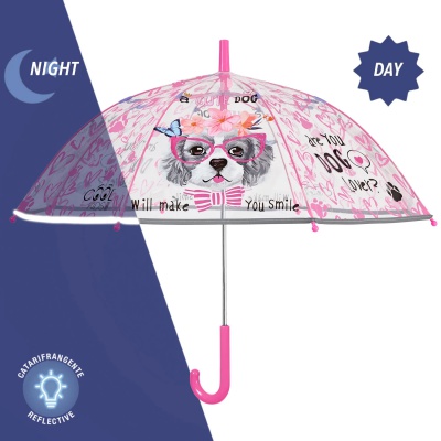 detsky-reflexni-transparentni-destnik-perletti-cool-kids-quotcute-dogquot-15672