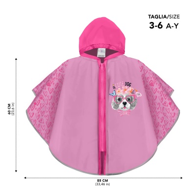 Detský pršiplášť Cool Kids Cute Dog, 3-6 rokov