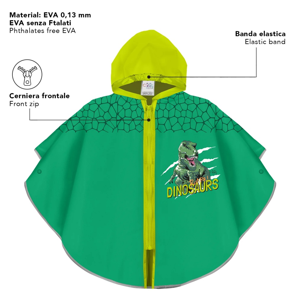Dětská pláštěnka Cool Kids Dinosaur, 3-6 let