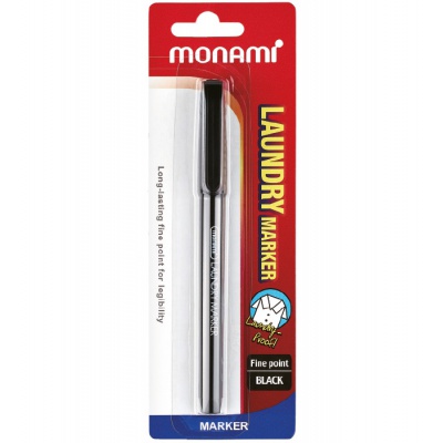 Permanentný popisovač na označovanie prádla Monami "Laundry marker" - 1 mm, čierny