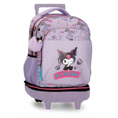 Batoh na kolečkách pro dívky Kuromi Retropop